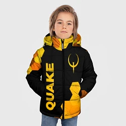 Куртка зимняя для мальчика Quake - gold gradient вертикально, цвет: 3D-черный — фото 2
