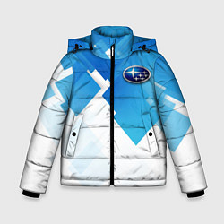Куртка зимняя для мальчика Subaru art, цвет: 3D-светло-серый