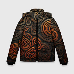 Зимняя куртка для мальчика Асимметричный паттерн в викингском стиле