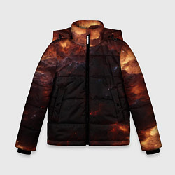 Куртка зимняя для мальчика Взрыв нейронной звезды в космосе, цвет: 3D-черный