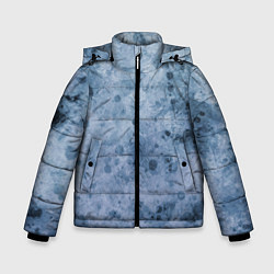 Куртка зимняя для мальчика Абстракция - сине-серая грусть, цвет: 3D-черный