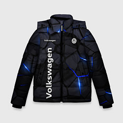 Куртка зимняя для мальчика Volkswagen - плиты с эффектом свечения, цвет: 3D-черный