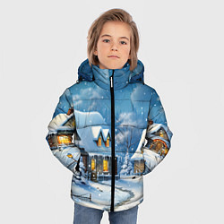 Куртка зимняя для мальчика Новогоднее настроение, цвет: 3D-черный — фото 2
