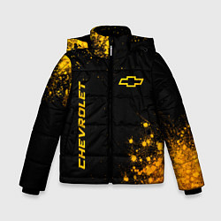 Куртка зимняя для мальчика Chevrolet - gold gradient вертикально, цвет: 3D-черный