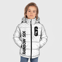 Куртка зимняя для мальчика Rainbow Six glitch на светлом фоне вертикально, цвет: 3D-черный — фото 2