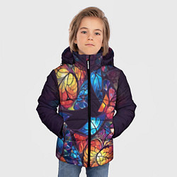 Куртка зимняя для мальчика Декоративный абстрактный узор, цвет: 3D-светло-серый — фото 2