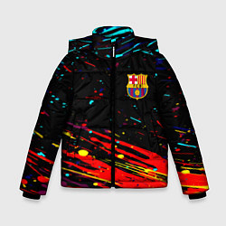 Куртка зимняя для мальчика Barcelona краски, цвет: 3D-черный