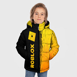 Куртка зимняя для мальчика Roblox - gold gradient по-вертикали, цвет: 3D-черный — фото 2