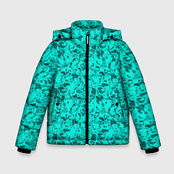 Зимняя куртка для мальчика Текстура камень цвета морской волны