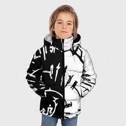Куртка зимняя для мальчика Астарион - знак на спине чб, цвет: 3D-красный — фото 2