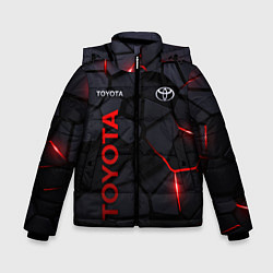 Куртка зимняя для мальчика Toyota - плиты с эффектом свечения, цвет: 3D-черный