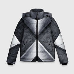 Куртка зимняя для мальчика Стальные блоки, цвет: 3D-красный