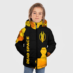 Куртка зимняя для мальчика Dead Space - gold gradient вертикально, цвет: 3D-черный — фото 2