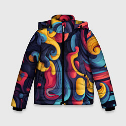 Зимняя куртка для мальчика Цветной хаос
