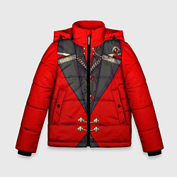 Куртка зимняя для мальчика Алый фрак, цвет: 3D-красный