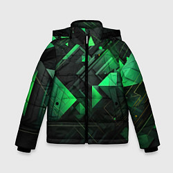 Зимняя куртка для мальчика Абстрактная интерпретация зеленого