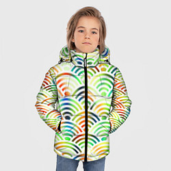 Куртка зимняя для мальчика Белая рыба - чешуя-волна, цвет: 3D-светло-серый — фото 2
