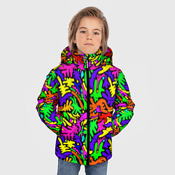 Куртка зимняя для мальчика Яркие цветные каракули, цвет: 3D-светло-серый — фото 2