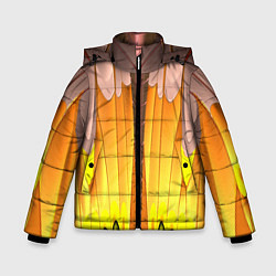 Куртка зимняя для мальчика Желтые наплывы, цвет: 3D-красный