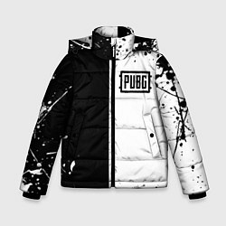 Куртка зимняя для мальчика Pubg чернобелые краски, цвет: 3D-светло-серый