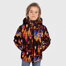 Куртка зимняя для мальчика Ловцы снов с яркими перьями, цвет: 3D-красный — фото 2