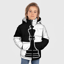 Куртка зимняя для мальчика Шахматы - ферзь, цвет: 3D-черный — фото 2