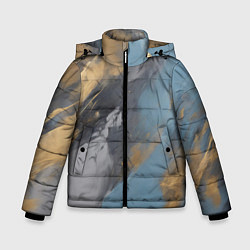 Куртка зимняя для мальчика Мазки краски - нейросеть, цвет: 3D-светло-серый