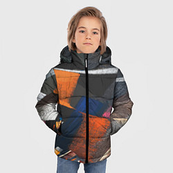 Куртка зимняя для мальчика Меловая симфония, цвет: 3D-черный — фото 2