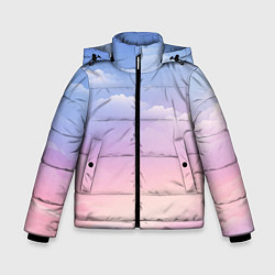 Куртка зимняя для мальчика Нежные краски неба, цвет: 3D-светло-серый