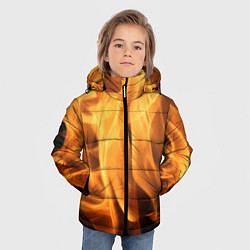 Куртка зимняя для мальчика Языки пламень, цвет: 3D-светло-серый — фото 2
