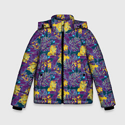 Куртка зимняя для мальчика Тропический тукан, цвет: 3D-черный