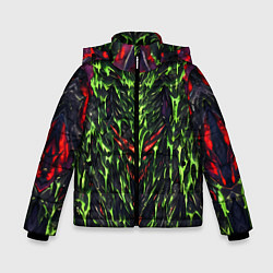 Куртка зимняя для мальчика Green and red slime, цвет: 3D-светло-серый