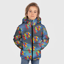 Куртка зимняя для мальчика The amazing digital circus pattern, цвет: 3D-светло-серый — фото 2