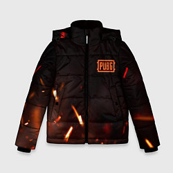 Куртка зимняя для мальчика PUBG fire war, цвет: 3D-светло-серый