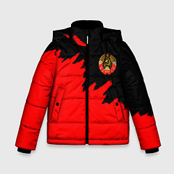 Куртка зимняя для мальчика СССР красный стиль силы, цвет: 3D-красный