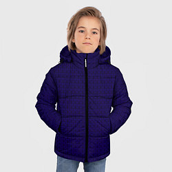 Куртка зимняя для мальчика Геометричные полосы ультрамарин, цвет: 3D-черный — фото 2
