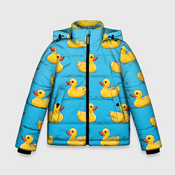 Зимняя куртка для мальчика Желтые резиновые уточки для ванны