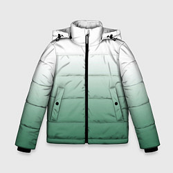 Куртка зимняя для мальчика Туманный градиент бело-зелёный, цвет: 3D-светло-серый