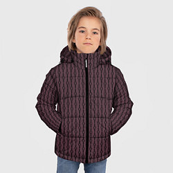 Куртка зимняя для мальчика Чёрный узор на тёмно-красном, цвет: 3D-черный — фото 2