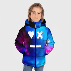 Куртка зимняя для мальчика Love death and robots serial gradient, цвет: 3D-светло-серый — фото 2