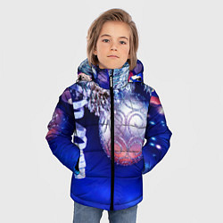 Куртка зимняя для мальчика Новогодняя елка с шарами, цвет: 3D-черный — фото 2