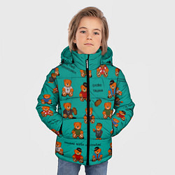 Куртка зимняя для мальчика Слово пацана: мишки-персонажи, цвет: 3D-красный — фото 2