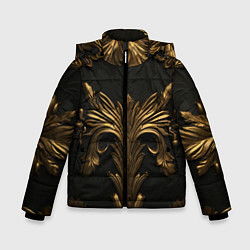 Зимняя куртка для мальчика Темные золотые узоры