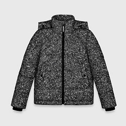 Куртка зимняя для мальчика Чёрно-белый текстурный, цвет: 3D-черный