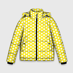 Куртка зимняя для мальчика Сетка шестигранника, цвет: 3D-красный