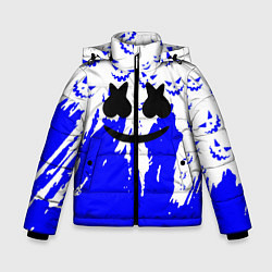 Куртка зимняя для мальчика Marshmello dj blue pattern music band, цвет: 3D-светло-серый