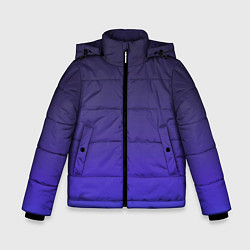 Куртка зимняя для мальчика Градиент тёмно фиолетовый синий, цвет: 3D-черный