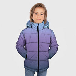 Куртка зимняя для мальчика Градиент голубой фиолетовый синий, цвет: 3D-светло-серый — фото 2
