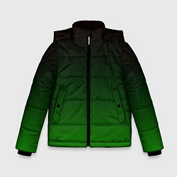 Зимняя куртка для мальчика Чёрно зелёный градиент