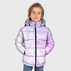 Куртка зимняя для мальчика Нежная светло-сиреневая абстракция тай-дай, цвет: 3D-светло-серый — фото 2